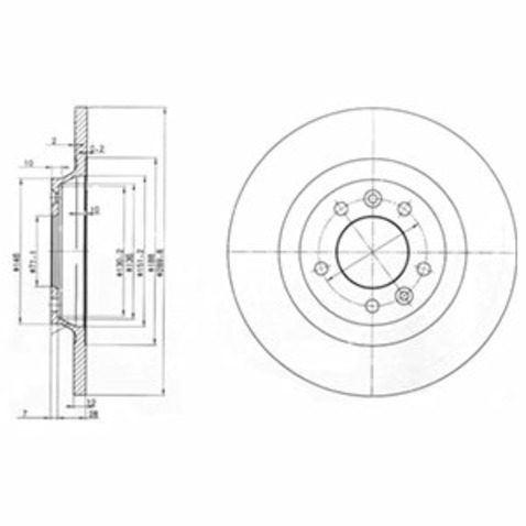 Tarcza hamulcowa DELPHI BG3836