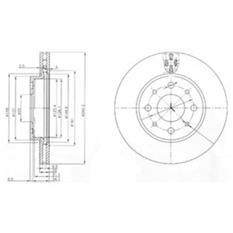 Tarcza hamulcowa DELPHI BG3839
