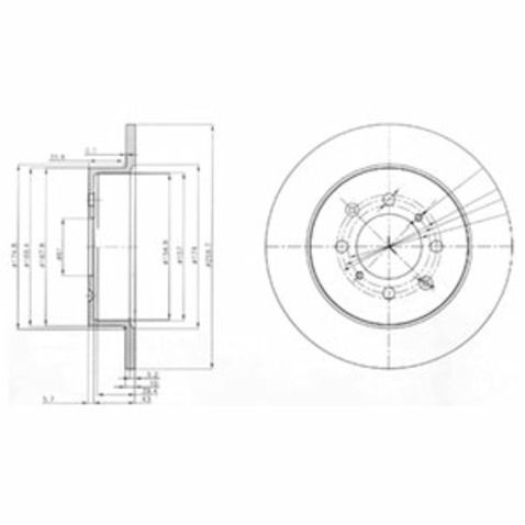 Tarcza hamulcowa DELPHI BG3793