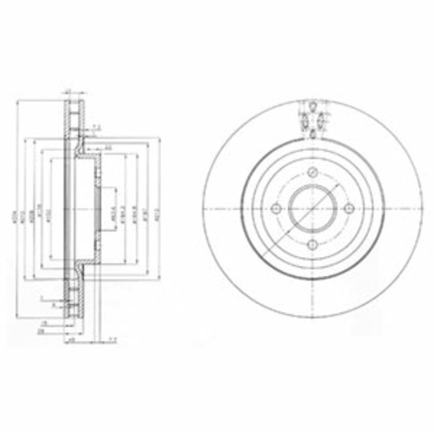 Tarcza hamulcowa DELPHI BG3852