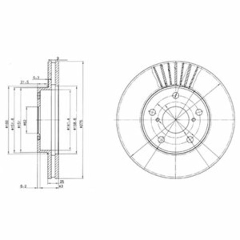 Tarcza hamulcowa DELPHI BG3856
