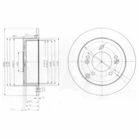 Tarcza hamulcowa DELPHI BG3799