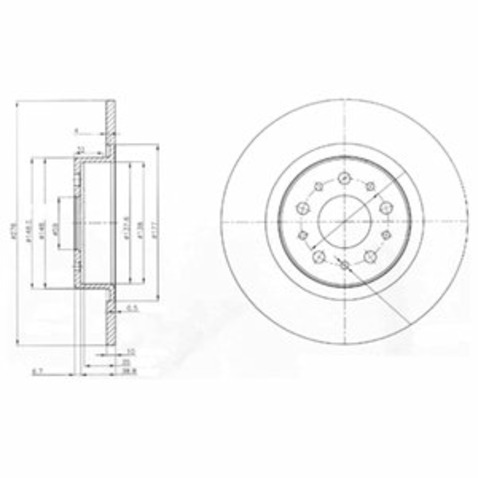 Tarcza hamulcowa DELPHI BG3857