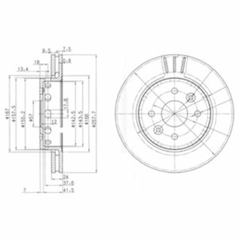 Tarcza hamulcowa DELPHI BG3803