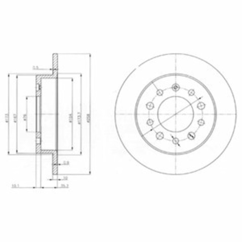 Tarcza hamulcowa DELPHI BG3862