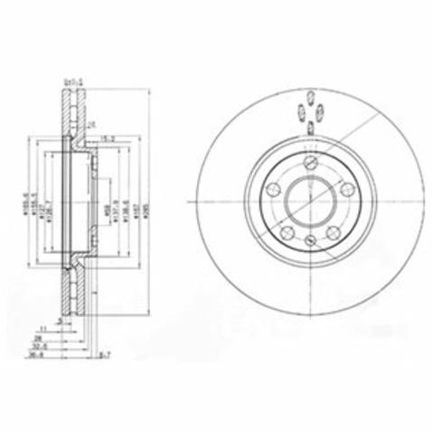 Tarcza hamulcowa DELPHI BG3740