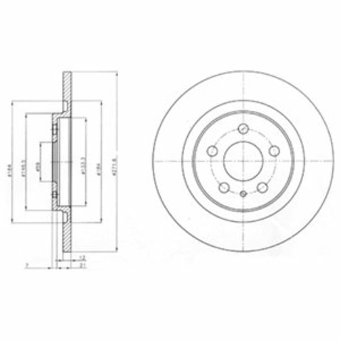 Tarcza hamulcowa DELPHI BG3741