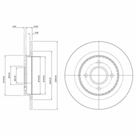 Tarcza hamulcowa DELPHI BG3743