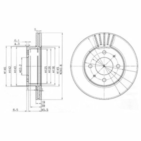 Tarcza hamulcowa DELPHI BG3749