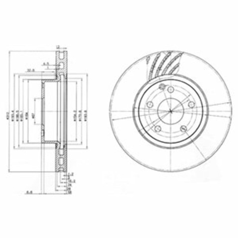 Tarcza hamulcowa DELPHI BG3756