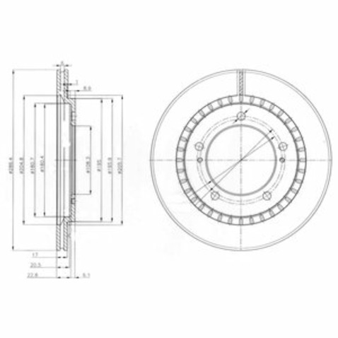 Tarcza hamulcowa DELPHI BG3820