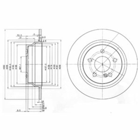 Tarcza hamulcowa DELPHI BG3757