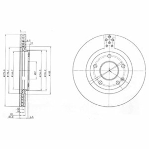 Tarcza hamulcowa DELPHI BG3829