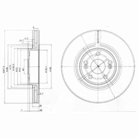 Tarcza hamulcowa DELPHI BG9016