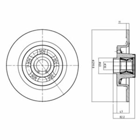Tarcza hamulcowa DELPHI BG9027RS