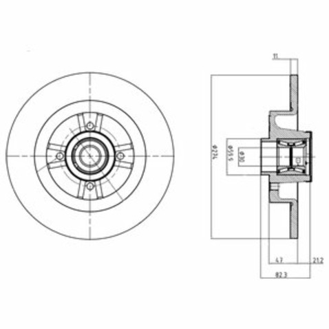 Tarcza hamulcowa DELPHI BG9030RS