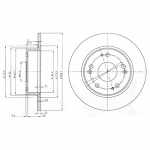 Tarcza hamulcowa DELPHI BG3964