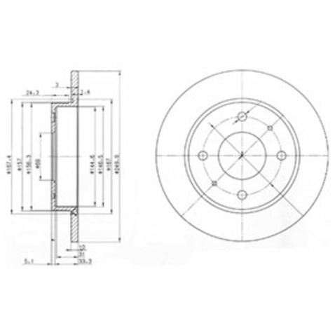 Tarcza hamulcowa DELPHI BG3971