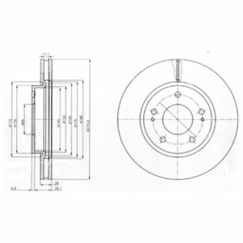 Tarcza hamulcowa DELPHI BG4147