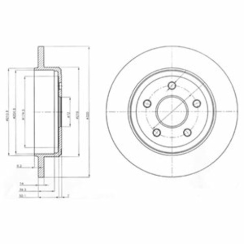 Tarcza hamulcowa DELPHI BG4160