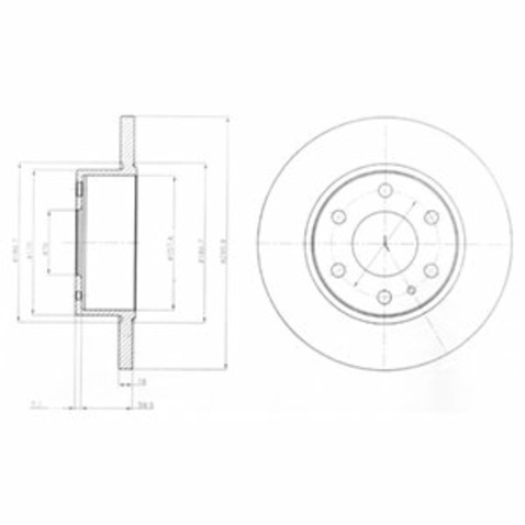 Tarcza hamulcowa DELPHI BG4164