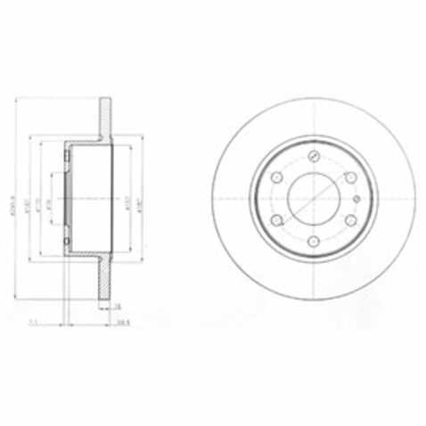 Tarcza hamulcowa DELPHI BG4165
