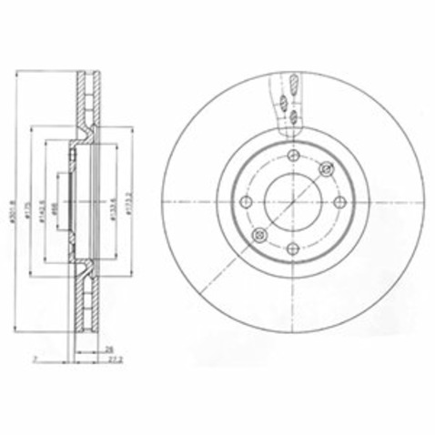 Tarcza hamulcowa DELPHI BG4166