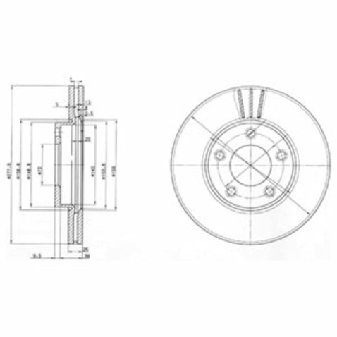 Tarcza hamulcowa DELPHI BG3927