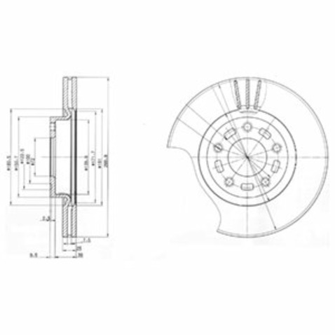 Tarcza hamulcowa DELPHI BG3928