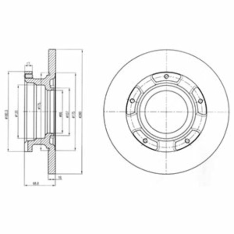 Tarcza hamulcowa DELPHI BG4008
