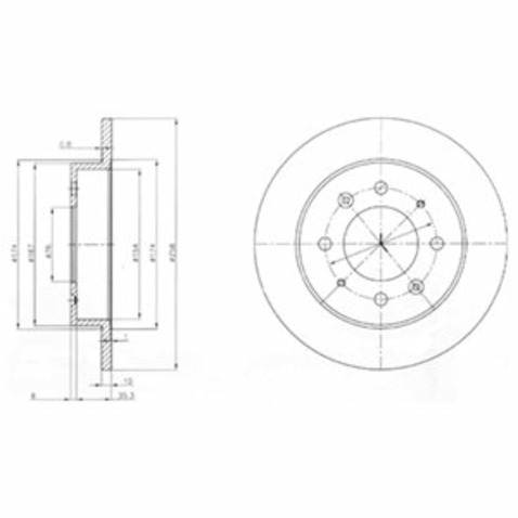 Tarcza hamulcowa DELPHI BG4017
