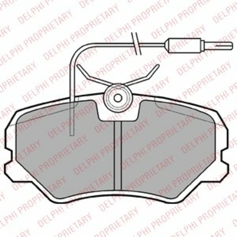 DELPHI KLOCKI HAMULCOWE LP1606 PRZÓD PEUGEOT 306 2.0 93-97