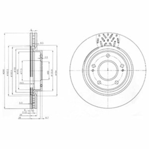 Tarcza hamulcowa DELPHI BG4034