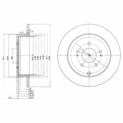 Tarcza hamulcowa DELPHI BG4035