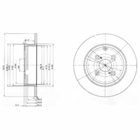 Tarcza hamulcowa DELPHI BG3974