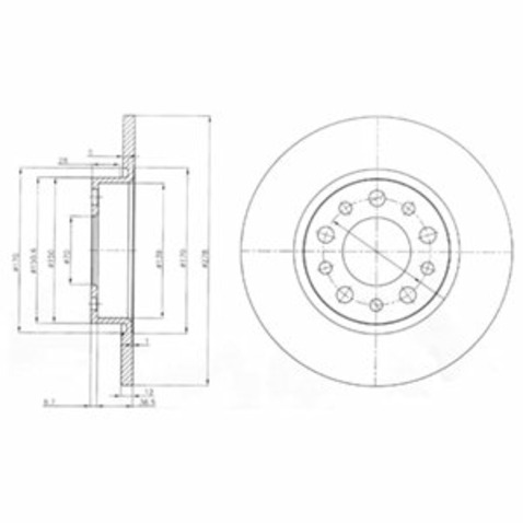 Tarcza hamulcowa DELPHI BG3994