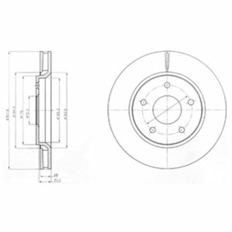 Tarcza hamulcowa DELPHI BG4248