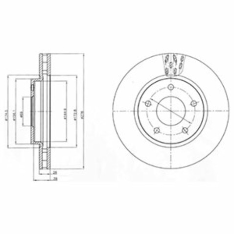 Tarcza hamulcowa DELPHI BG4258