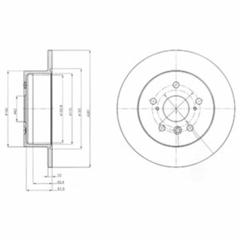 Tarcza hamulcowa DELPHI BG4268
