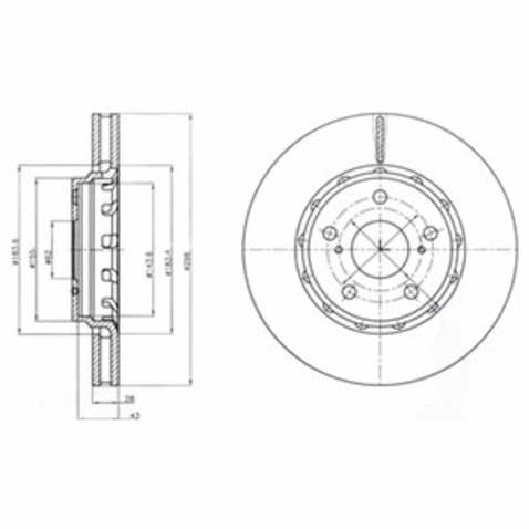 Tarcza hamulcowa DELPHI BG4276