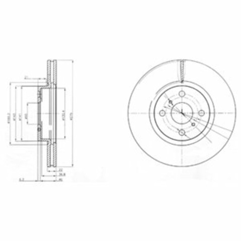Tarcza hamulcowa DELPHI BG4054