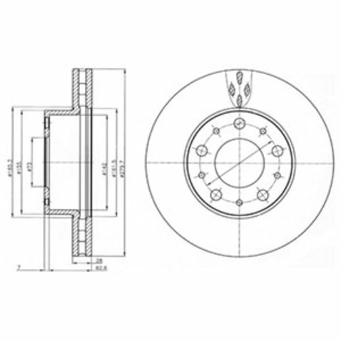 Tarcza hamulcowa DELPHI BG4059