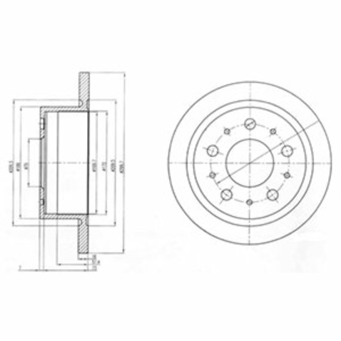 Tarcza hamulcowa DELPHI BG4062