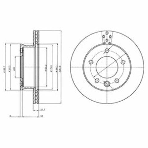 Tarcza hamulcowa DELPHI BG4067