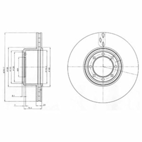 Tarcza hamulcowa DELPHI BG4102