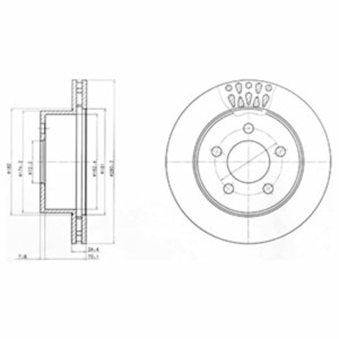 Tarcza hamulcowa DELPHI BG4103