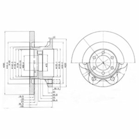 Tarcza hamulcowa DELPHI BG9722