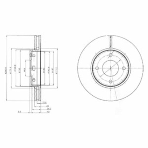Tarcza hamulcowa DELPHI BG4127