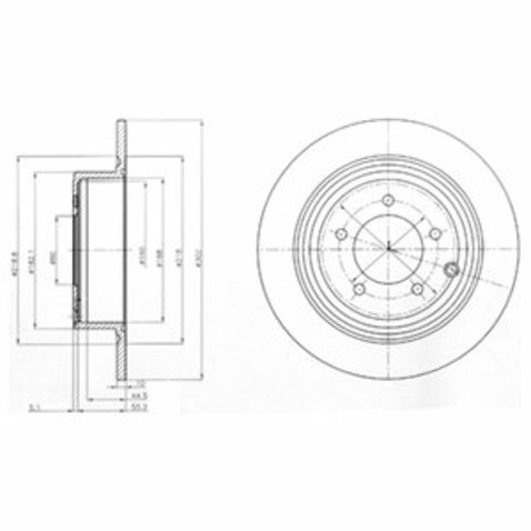 Tarcza hamulcowa DELPHI BG4169