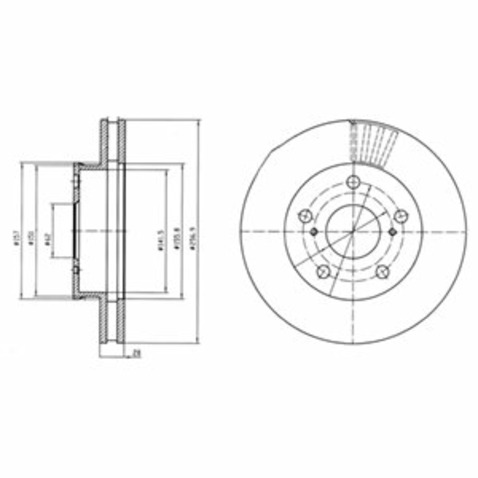 Tarcza hamulcowa DELPHI BG4181